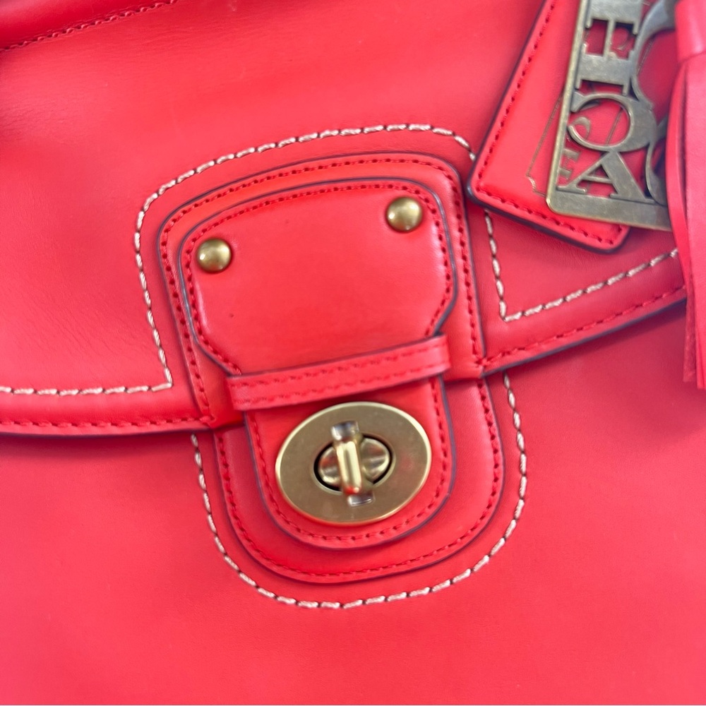 Coach Willis Legacy 70th Anniversary Vermillion Leather Handbag 19132 (2012) - Picture 13 of 17
